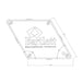 Bartlett diamond inflatable pontoon dimensions and layout drawing with measurements and logo