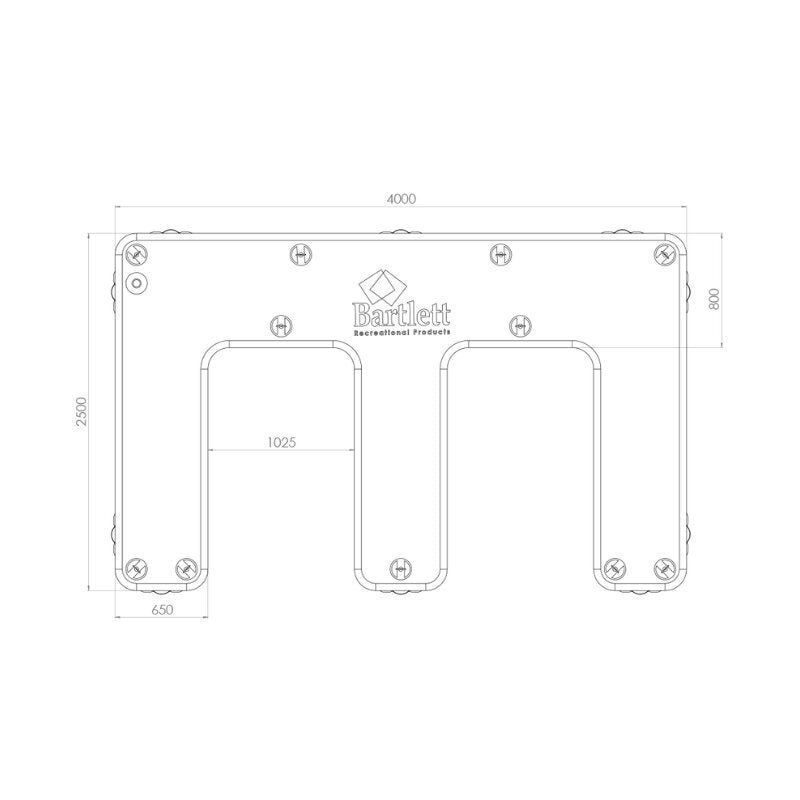 Bartlett Jetski E Shaped Inflatable Pontoon Dimensions and Layout