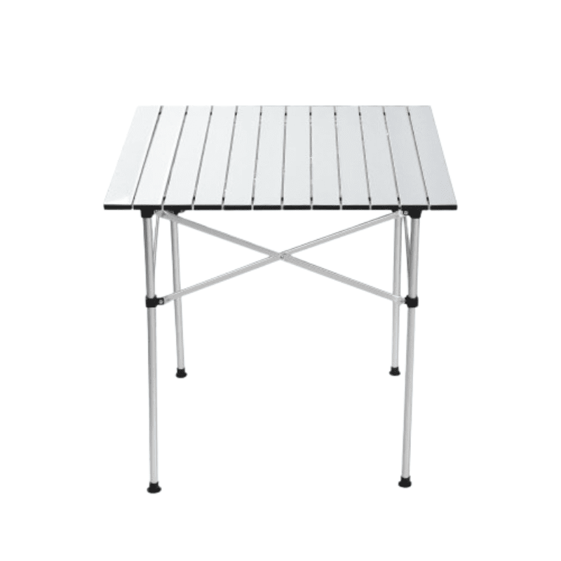 Aluminium folding table angled view for Compact Co. 2-Person Standard PLUS Camping Set