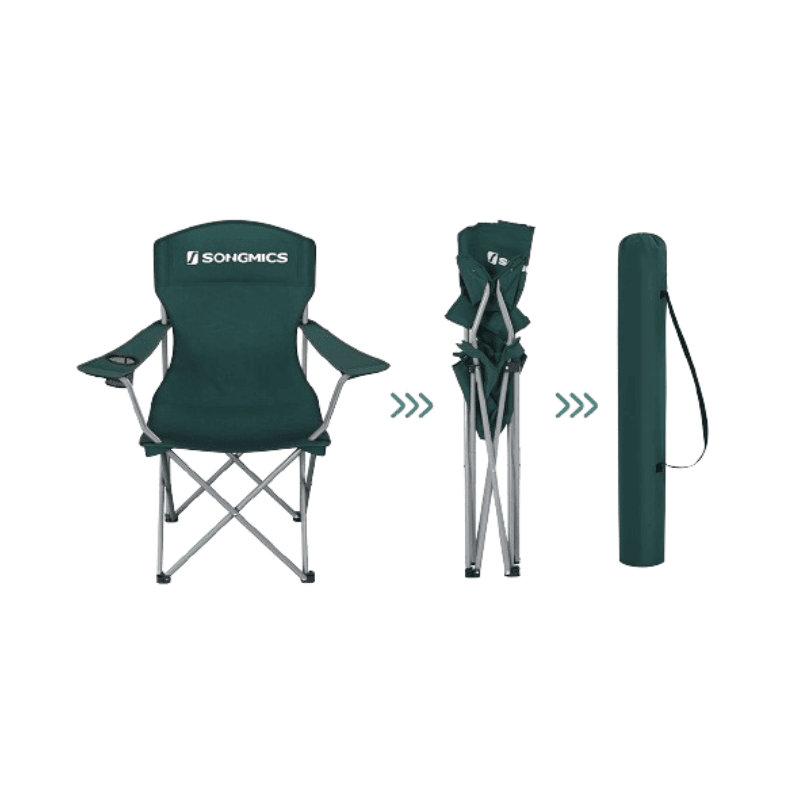 Folding camping chair folded and packed for Compact Co. 2-Person Standard PLUS Camping Set