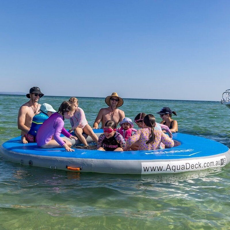 Enjoy family adventures with the AquaDeck Large Inflatable Sea Pool