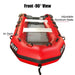 Haidi Pontoon Rescue Boat Dinghy Red front view 90 degree