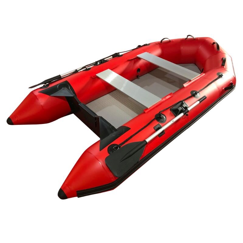 Haidi Pontoon Rescue Boat Dinghy Red side view