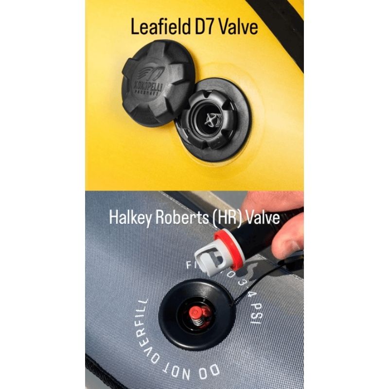 Leafield D7 and Halkey Roberts valve types for Kokopelli Nano Barrel Pump