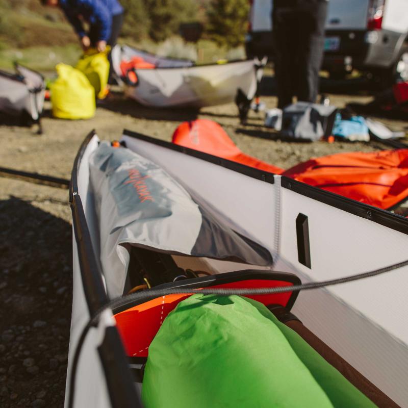 Oru Float Bags Kayak Setup With Accessories On Ground