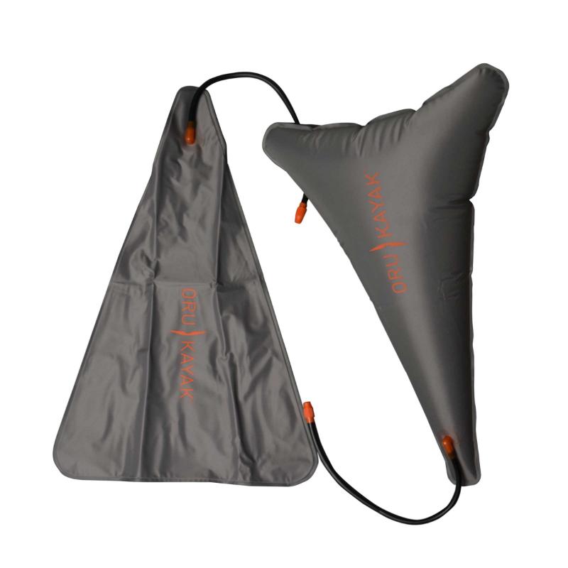 Oru Kayak Float Bags Inflatable Grey With Orange Logo