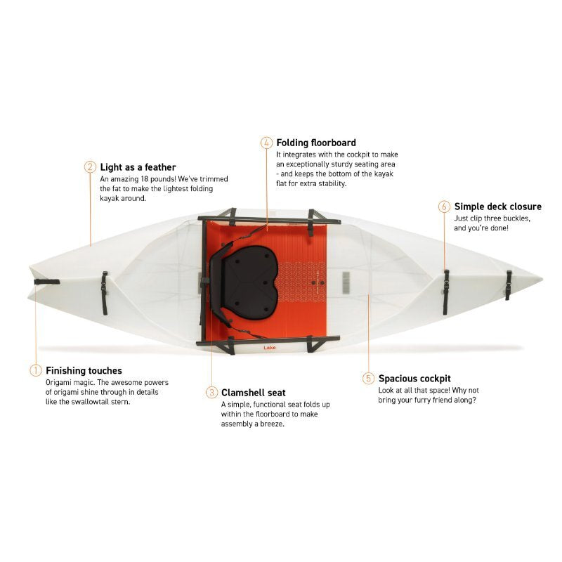 Oru Lake Kayak with description of features