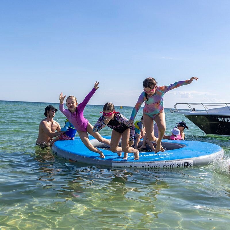 Splishy splashy fun with the whole family with the AquaDeck Large Inflatable Sea Pool