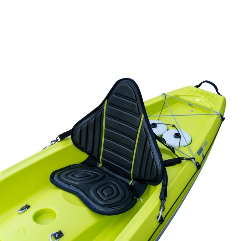 TAHE kayak ergonomic seat with cushioned backrest in lime yellow kayak