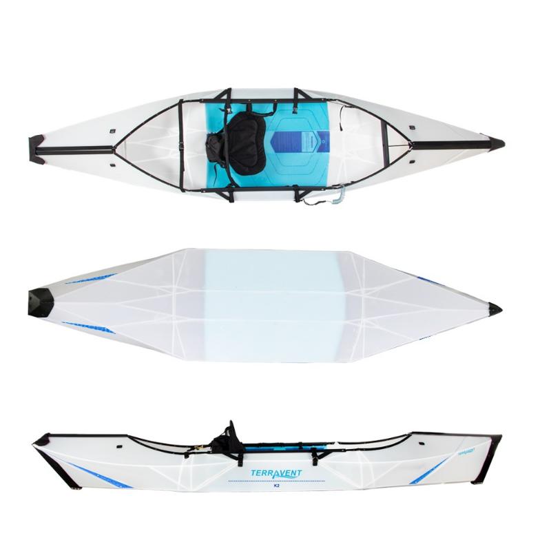 Terravent Kayak K2 Folding Kayak Inside and Outside Views