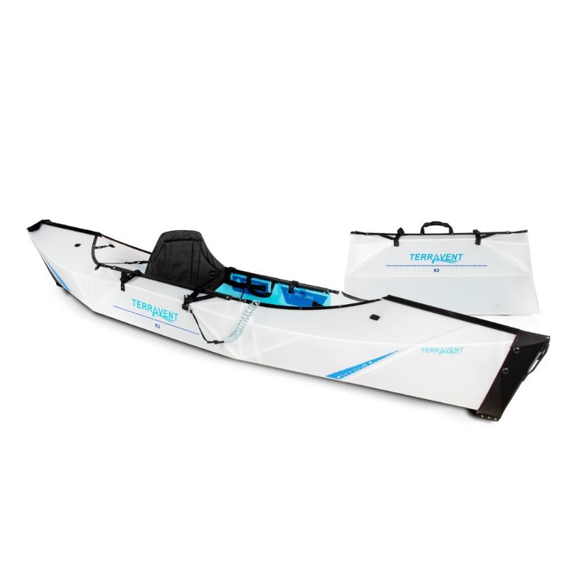 Terravent Kayak K2 Folding Kayak Side View With Carrying Case