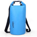 UGREEN floating waterproof dry bag front view in bright blue color