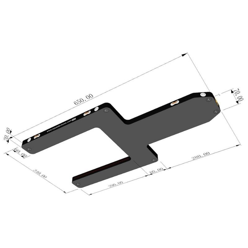 Aquadeck Inflatable U Pontoon diagram showing underneath view