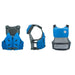 Astral V Eight PFD ocean blue mesh back view, lightweight sailing life jacket