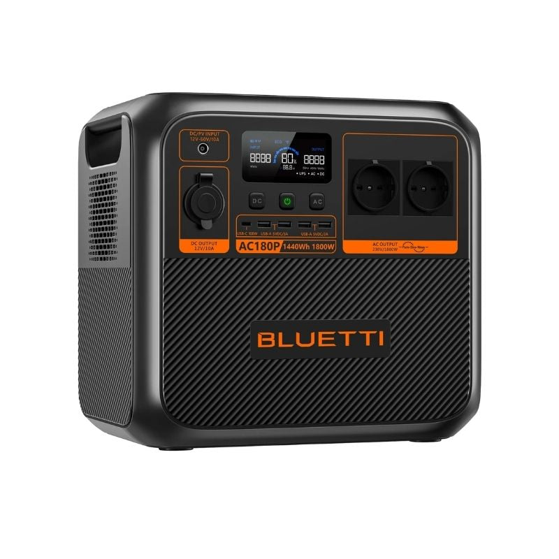 Front view of Bluetti ac180p portable power station