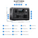 Bluetti EB3A portable power station diagram and dimensions