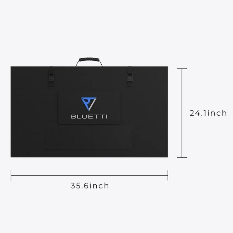 Bluetti PV350 350W solar panel folded dimensions with handle