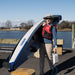 Carrying the Sea Eagle 393RL RazorLite inflatable kayak to the water