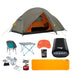 Compact Co. 2-Person Elite Camping Set with tent, pillow, sleeping bag, stove, and accessories