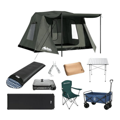 Compact Co. 2-Person Standard PLUS Camping Set full camping equipment with tent