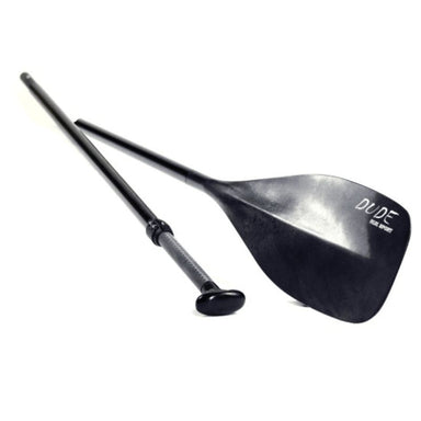 Dude SUP paddle with alloy shaft, 3-piece adjustable design for efficient paddling, durable and lightweight