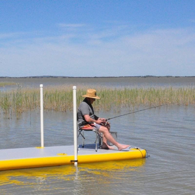 Man fishing on Bartlett Straight Inflatable Pontoon