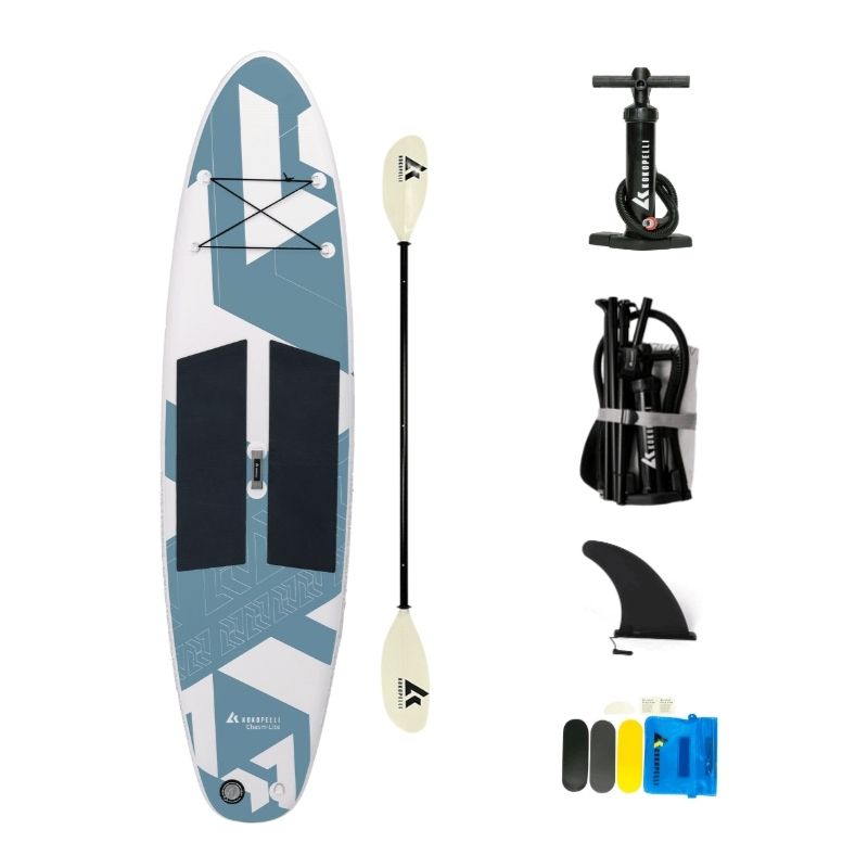 Kokopelli Chasm-Lite SUP package with inflatable board, paddle, pump, and fin