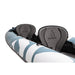 Kokopelli Platte Plus tandem EVA seats on an inflatable kayak, showing comfortable seating