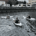 Group paddling with Oru Lake Plus, using compact and foldable kayaks