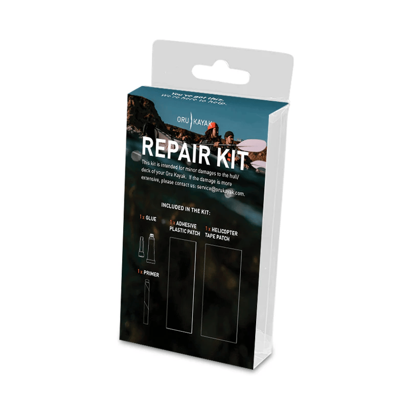 Oru Repair Kit for kayak hull and deck maintenance, includes adhesive patches and glue