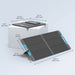 Renogy 100W portable solar panel with dimensions and compact storage