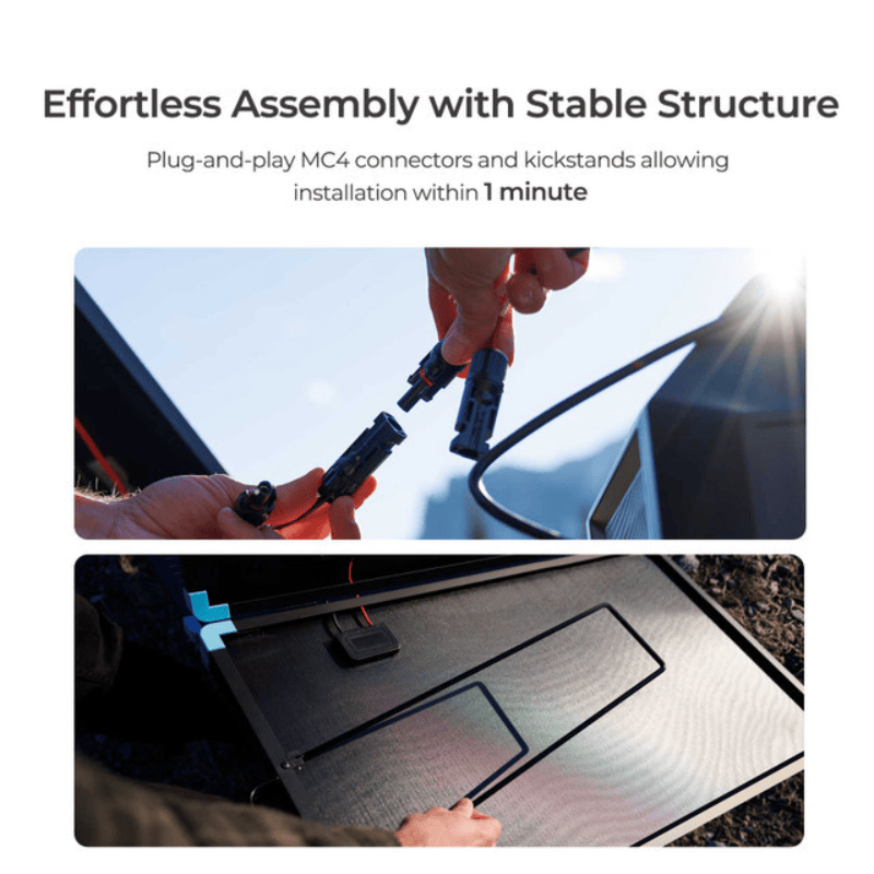 Renogy 220W Suitcase for effortless assembly and stable structure