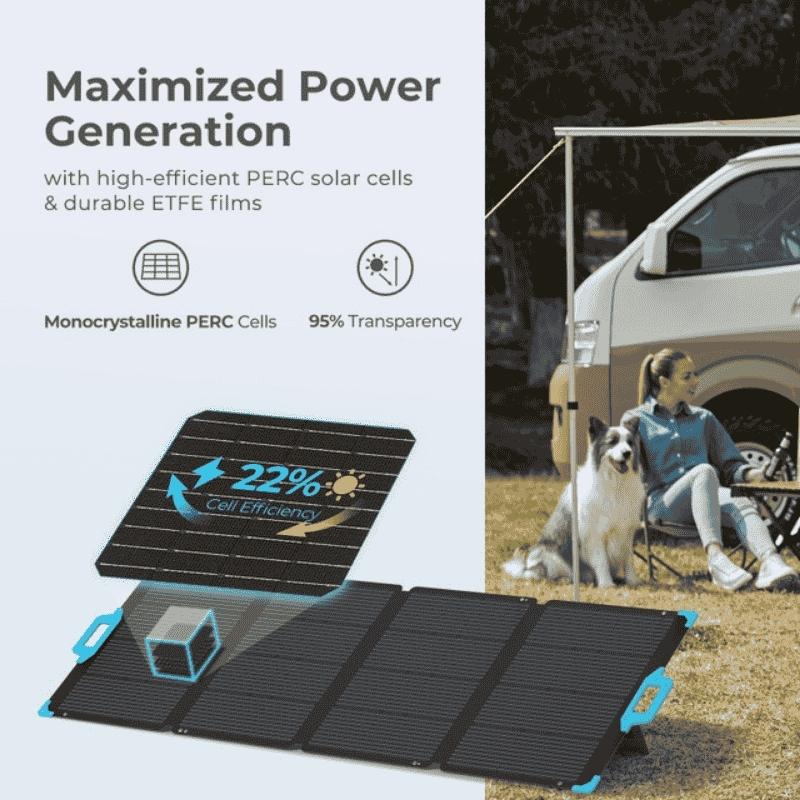 Renogy E Flex 220 portable solar panel for maximized power generation with high efficiency