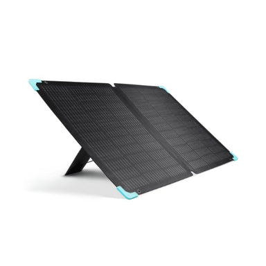 Renogy E.Flex 120W portable solar panel in a standing position