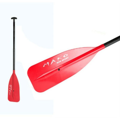 RUK Sport Mako canoe and boat paddle with a red blade and lightweight durable shaft