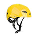 Side view of yellow RUK Sport helmet designed for water sports