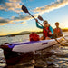 Sea Eagle 473RL inflatable kayak sunset paddling with two people