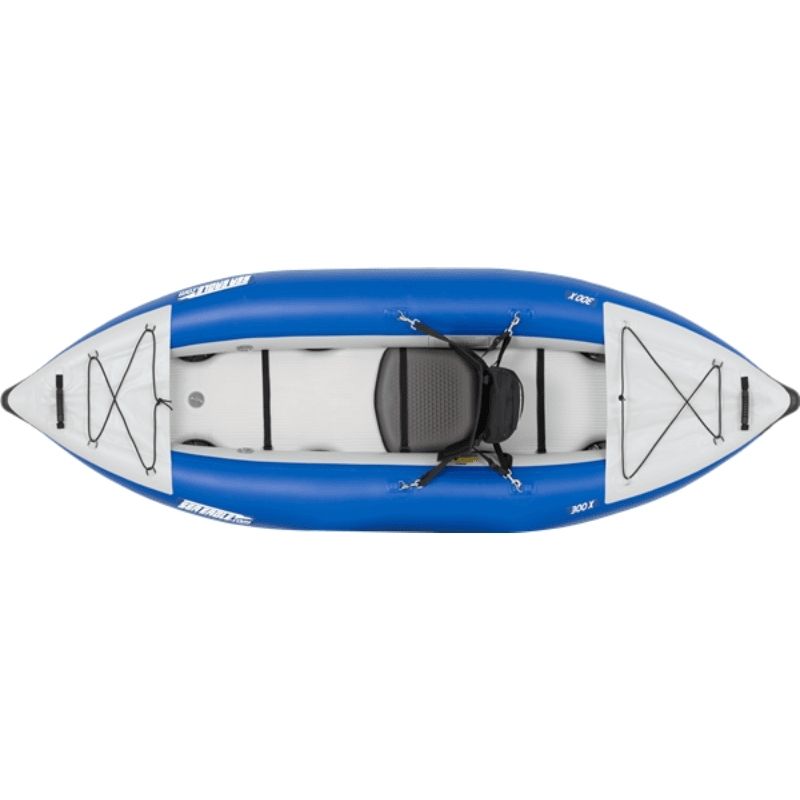 Sea Eagle Explorer 300x top view inflatable kayak showing its spacious seating