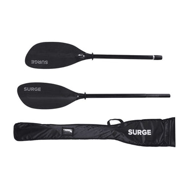 Surge Franklin 2-piece carbon fiber paddle split with accessories and case