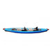 Surge inflatable kayak double, side angled view showing seating arrangement