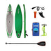 Surge inflatable touring SUP 12'6" with accessories including paddle, pump, and leash