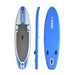 Surge iSUP 11'2" package with front, side, and underside views showing full board design