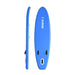 Surge iSUP 9'2" package showing side and back views with fins, handle, and leash attachment