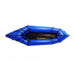 Surge packraft whitewater top view inflatable kayak in blue with drop stitch floor