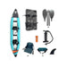 Complete set of Tahe Beach Air K2 inflatable kayak with paddles, seats, pump, and accessories