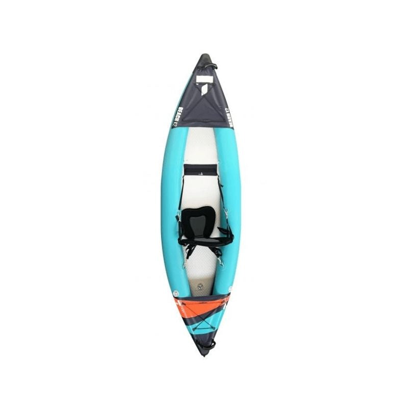 Top view of Tahe Kayak Air K1 Pack 1 person inflatable kayak