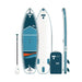 Tahe SUP Yak 10'6 inflatable paddleboard with paddle, fins, and carry bag set