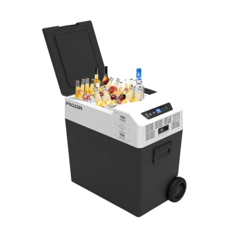 Urecau Outdoors Portable FCR Series fridge-freezer with ice and beverages